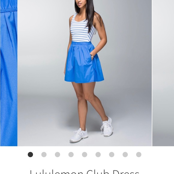 RARE Lululemon club dress deauville stripe pipe dream blue/white - Picture 15 of 15